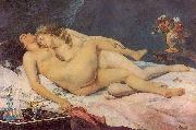 Gustave Courbet Le Sommeil France oil painting artist